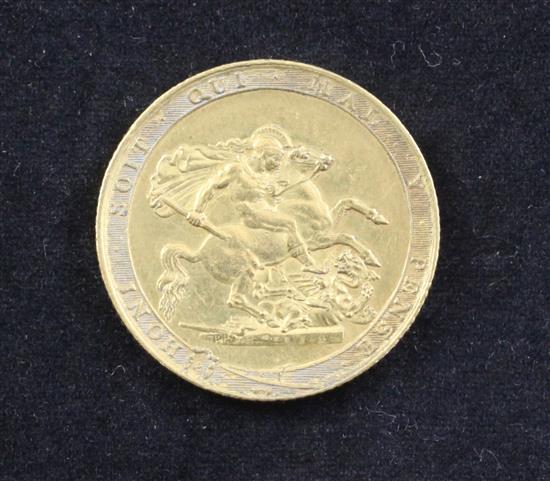 A George III gold sovereign, 1820